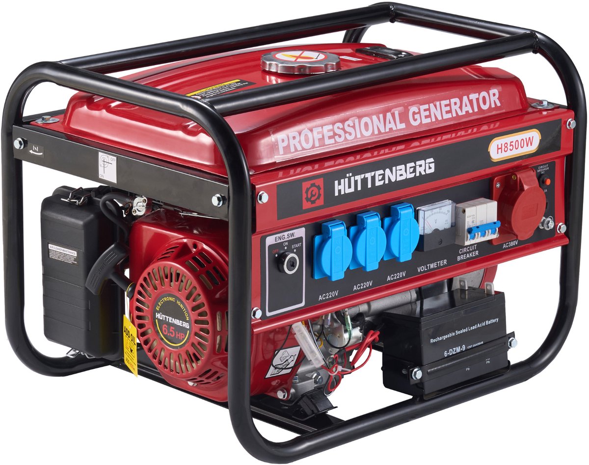 Huttenberg H8500W Generator - Elektrische start