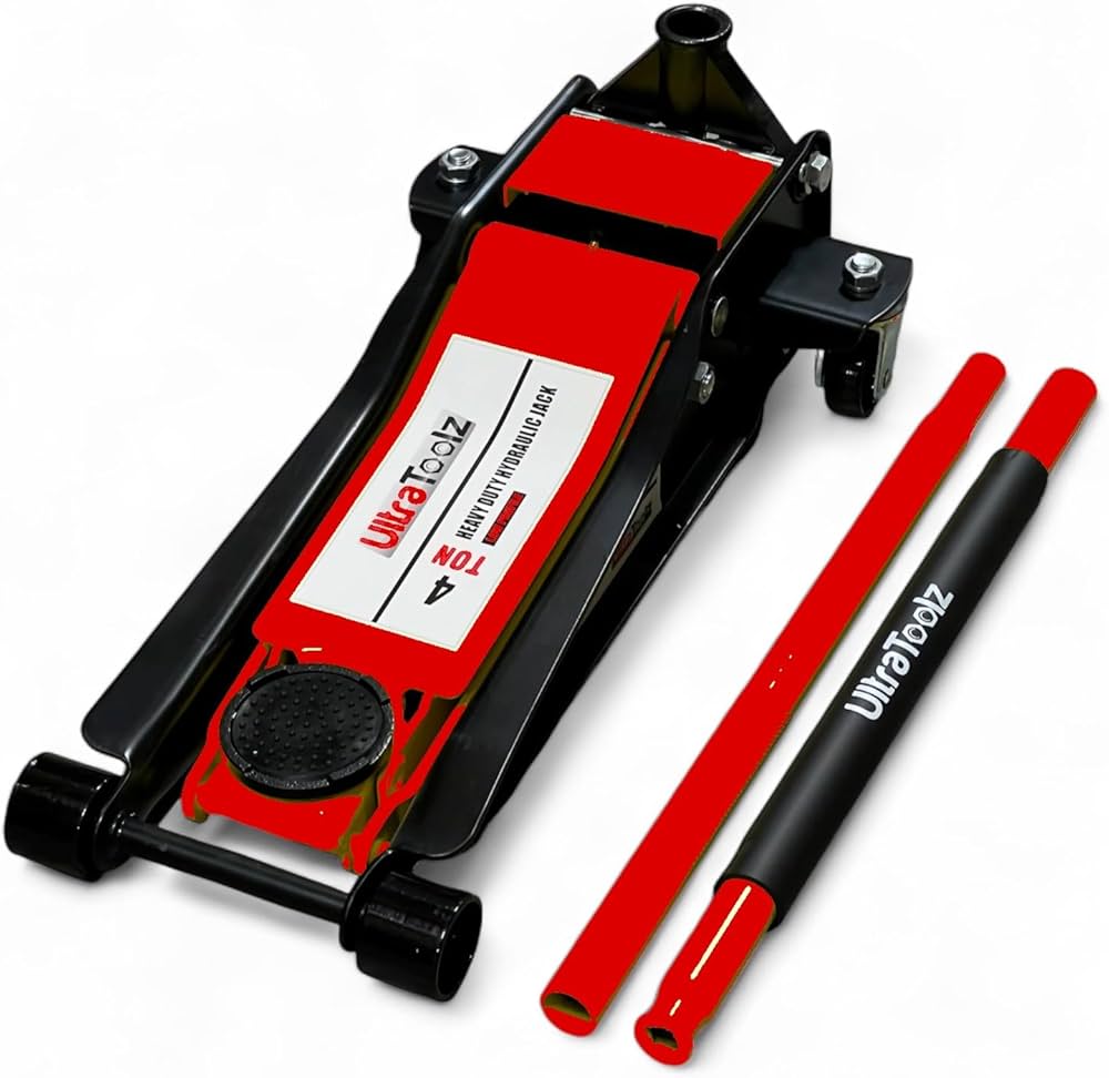 Ultra Toolz 4 Ton Auto Krik Laag - Rood