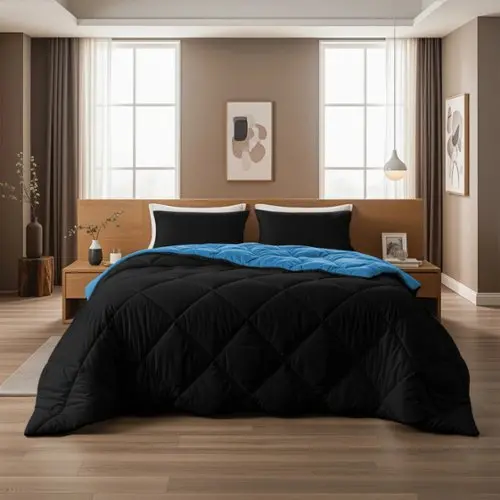 Sleeptime 2in1 Dekbed - Zwart/Blauw 240 x 200 cm