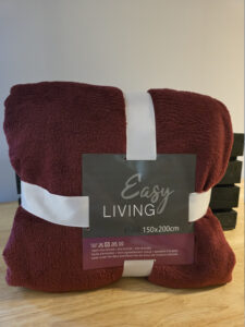 Easy living plaid donkerrood - Maat (bxl) 150x200