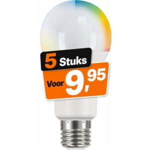 ENERGIZER SMART RGB Led lamp GLS E27 9W (Set van 5)